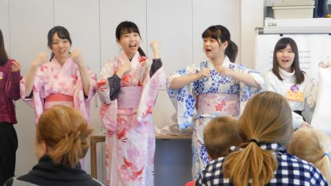 Showa University students dancing