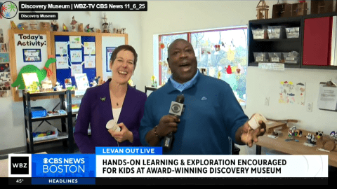 a screen capture of two people during a tv news segment