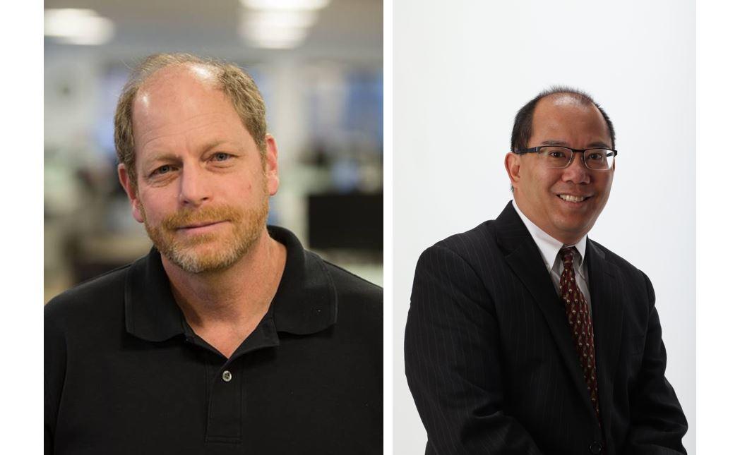side by side headshot photos of two men